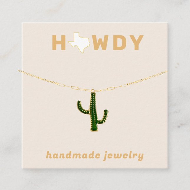 Texas Howdy Earring Jewelry Visning Card Tilläggskort (Skapare uppladdad)