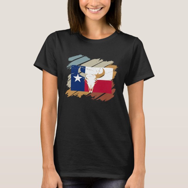 Texas Huston San Antonio Howdy Longhorn Rodeo Ala T Shirt (Framsida)