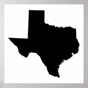 Texas i Black and White Poster
