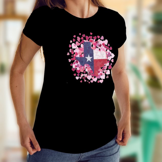 Texas i Fält av Hearts - Alla hjärtans dag T Shirt (Skapare uppladdad)