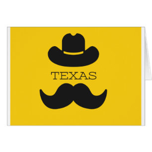 Texas i gult hälsningskort