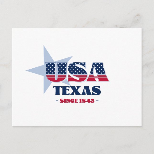 Texas i Red, White och Blue Postcard Vykort (Framsida)