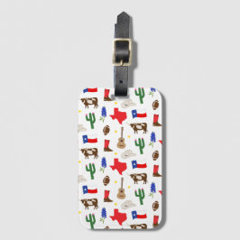 Texas Icons Luggage Tag Bagagebricka