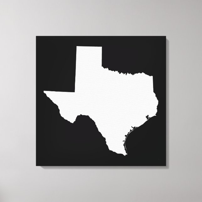 Texas in White and Black Canvastryck (Framsida)