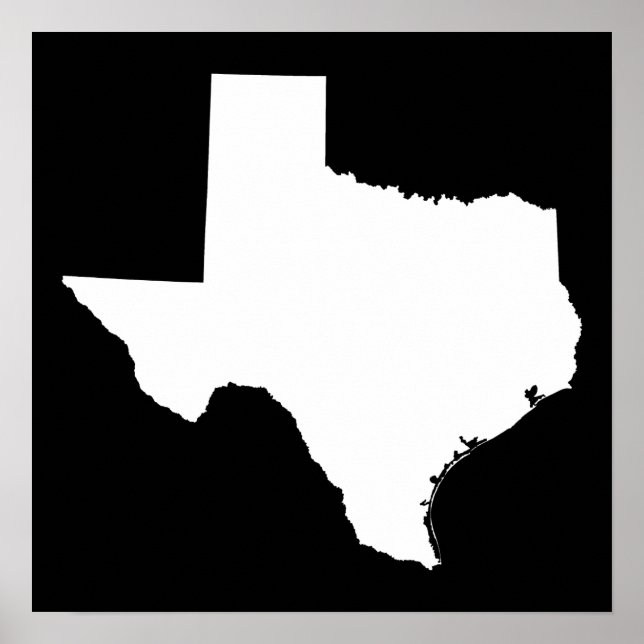 Texas in White and Black Poster (Framsidan)