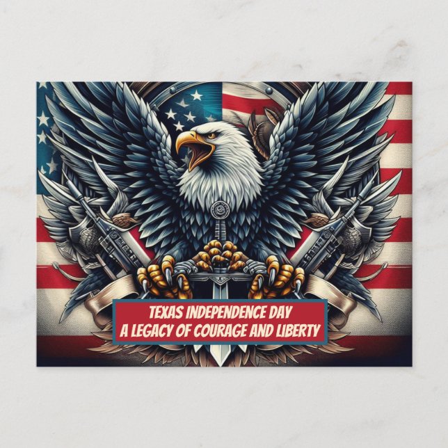 Texas Independence A Legacy of Courage and Liberty Vykort (Framsida)