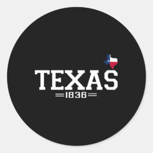 Texas Independence day 1836 Texas Flagga Runt Klistermärke