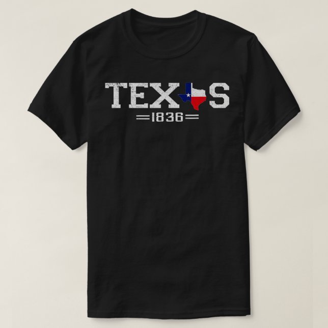 Texas Independence day 1836 Texas Flagga T Shirt (Design framsida)