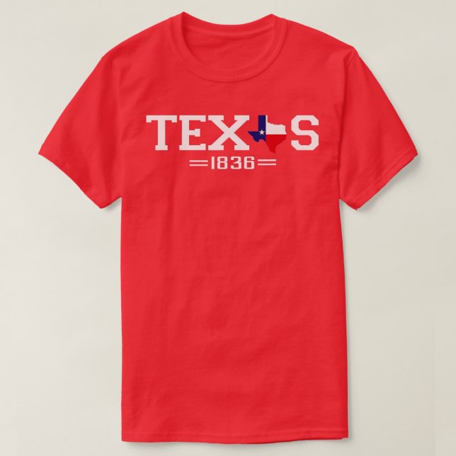 Texas Independence day 1836 Texas Flagga T Shirt (Design framsida)