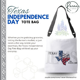 Texas Independence Day Tote Bag Axelväska