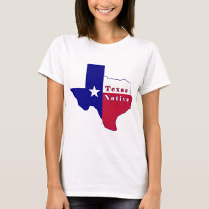 Texas infödd flaggakarta t shirt