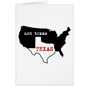 Texas/inte Texas Hälsningskort