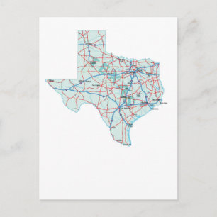 Texas Interstate Karta vykort