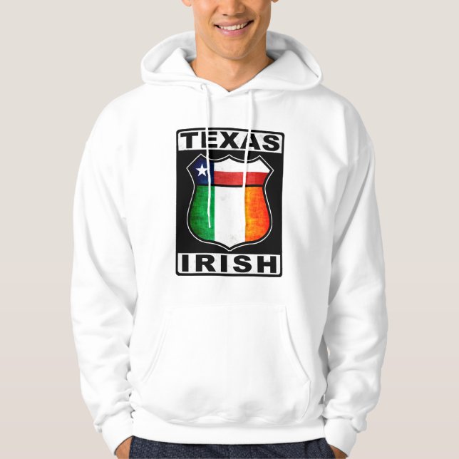 Texas Irish American Sweatshirt Med Luva (Framsida)