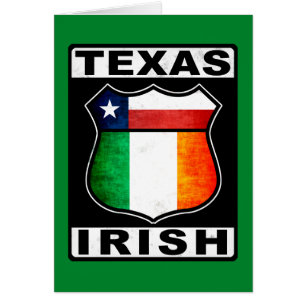 Texas irländareamerikan hälsningskort