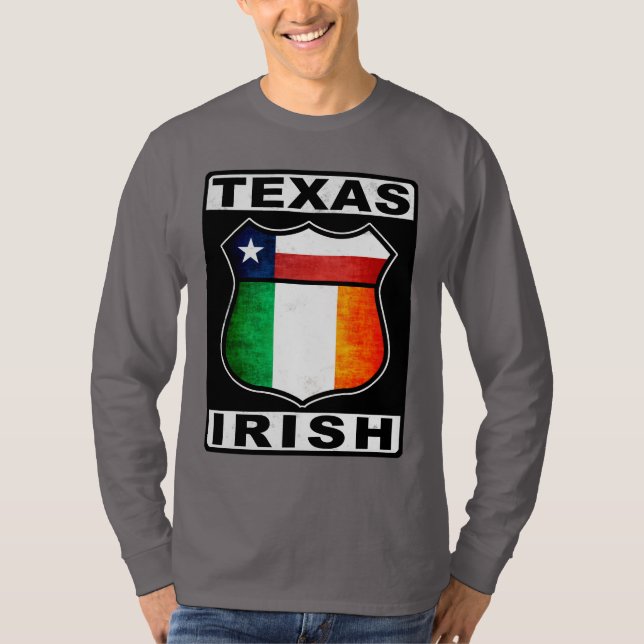 Texas irländareamerikan t shirt (Framsida)