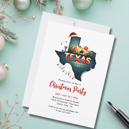 Texas jul-Julfesten Karta Inbjudningar