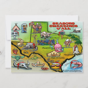 TEXAS Jul Karta Julkort