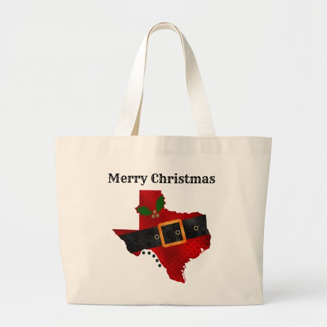 Texas jul Tote Bag Jumbo Tygkasse (Framsidan)