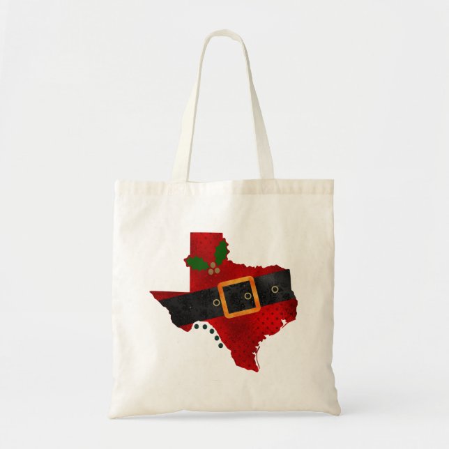 Texas jul Tote Bag Tygkasse (Framsidan)