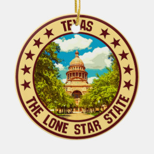 Texas Julgransprydnad Keramik