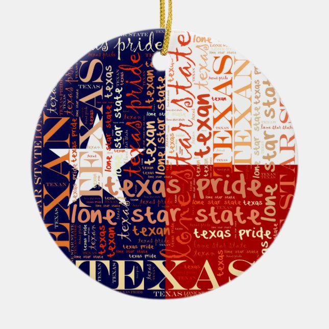 Texas Julgransprydnad Keramik (Framsidan)