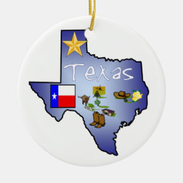 Texas julprydnad julgransprydnad keramik