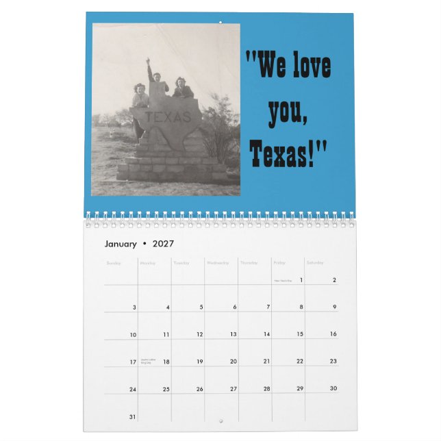 Texas kalender 2013 (Jan 2027)