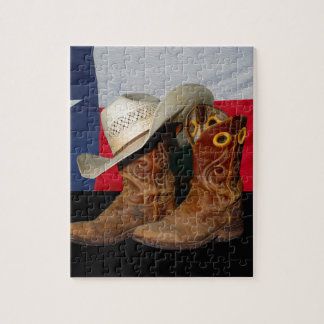 Texas kängor och Hat.jpg Pussel