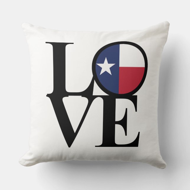 Texas KÄRLEK Dekorativ kudde 20"x20" (Framsida)