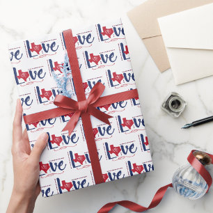 Texas Kärlek - Hearts & Dots Presentpapper