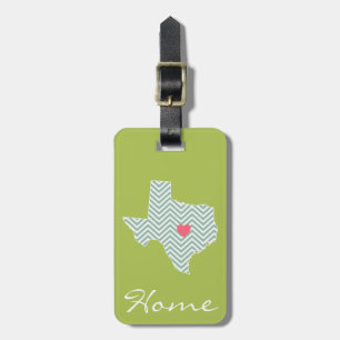 Texas Kärlek med Anpassningsbar Heart och Family N Bagagebricka