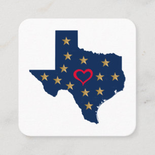 Texas Kärlek och Shining Stars i Lone Star Stat Fyrkantigt Visitkort