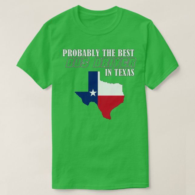 Texas karriärchchaufför Buss T Shirt (Design framsida)