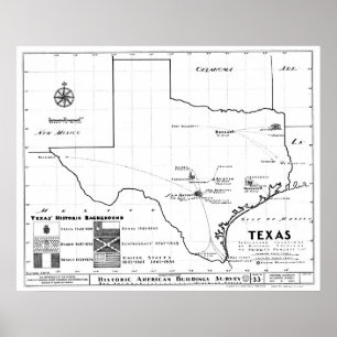 Texas Karta, 1933 Poster