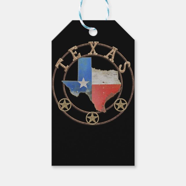 Texas Karta Barn Art Presentetikett (Framsidan)