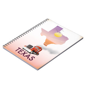 Texas Karta Big Rig Anteckningsbok