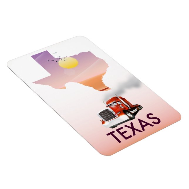 Texas Karta Big Rig Magnet (Högersidan)
