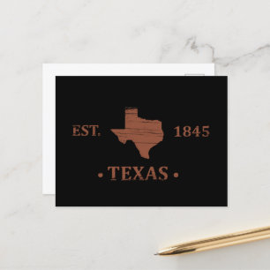 Texas karta, ensamstjärnstat helg vykort