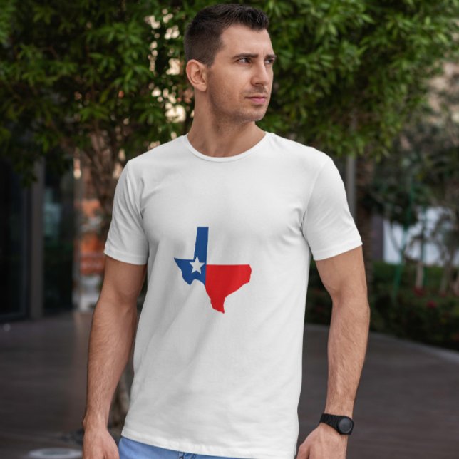 Texas Karta Flagga T Shirt (Skapare uppladdad)