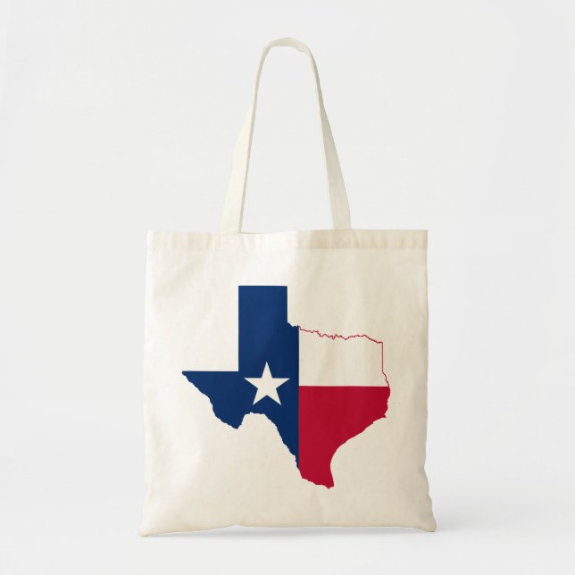 Texas karta flagga tygkasse (Framsidan)