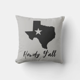 Texas Karta Lone Star State Howdy Y'all  Kudde