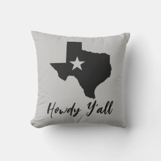 Texas Karta Lone Star State Howdy Y'all Kudde
