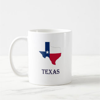 Texas Karta och Flagga Mugg