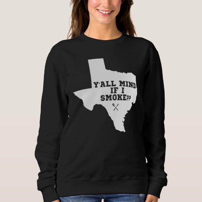 Texas Karta, om jag röker T Shirt (Framsida)