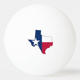 Texas Karta Outline och Flagga Pingisboll