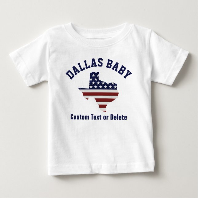 Texas Karta | Patriotic USA flagga | Ort eller tex T-shirt (Framsida)