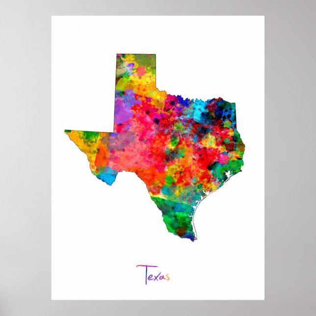 Texas Karta Poster (Framsidan)