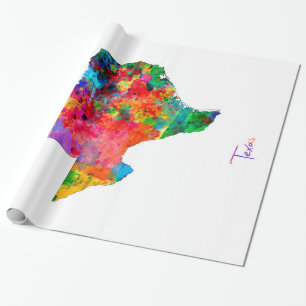 Texas karta presentpapper