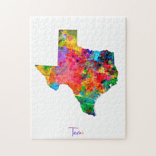 Texas karta pussel (Vertikal)